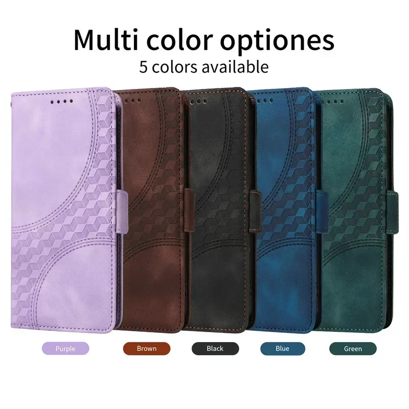 Leather Texture Wallet Book Cover - Flip Case