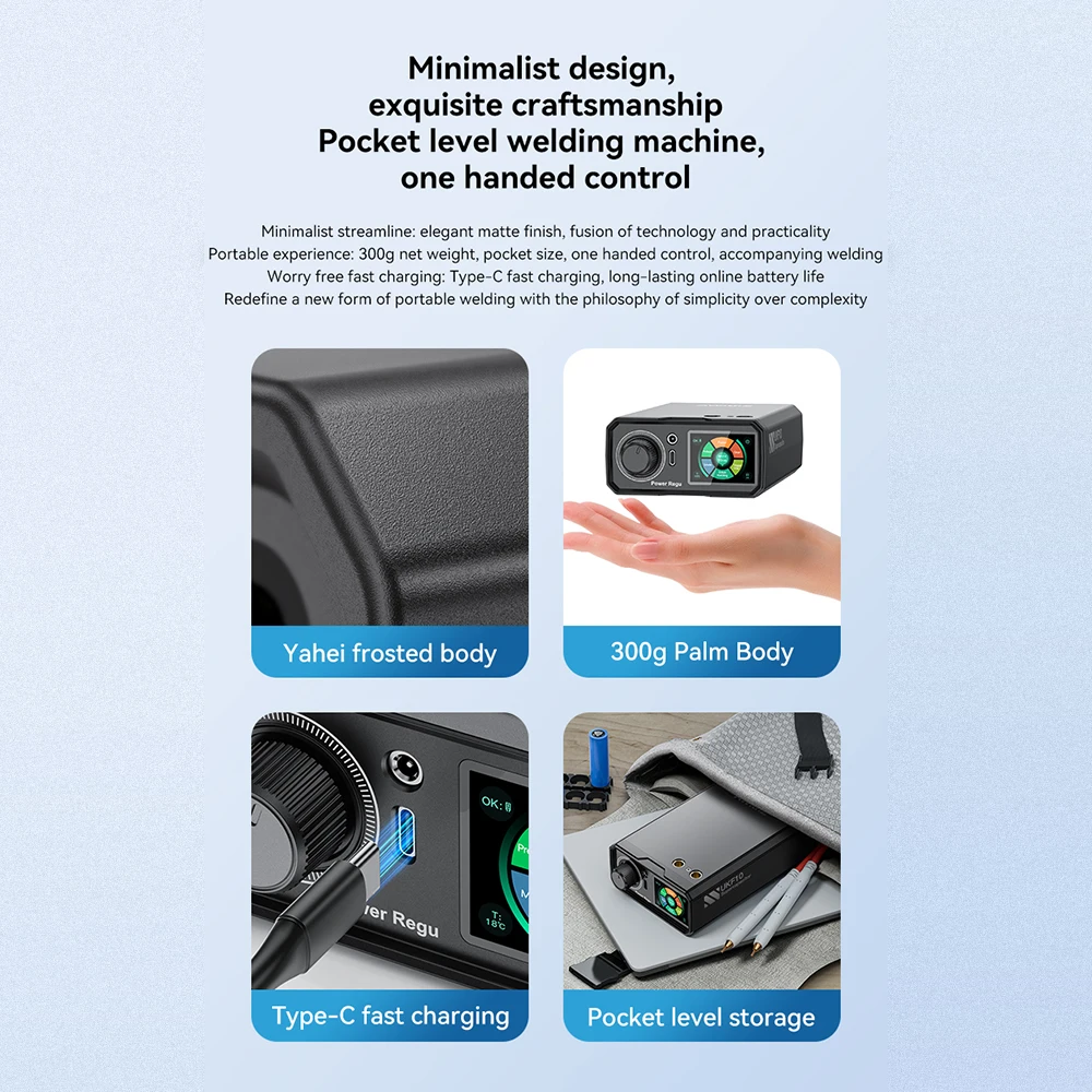 Portable Pedal Spot Welding Machine Type-C Rechargeable 18650 Lithium Battery DIY Nickel Sheet TFT Color Screen Spot Welder Tool