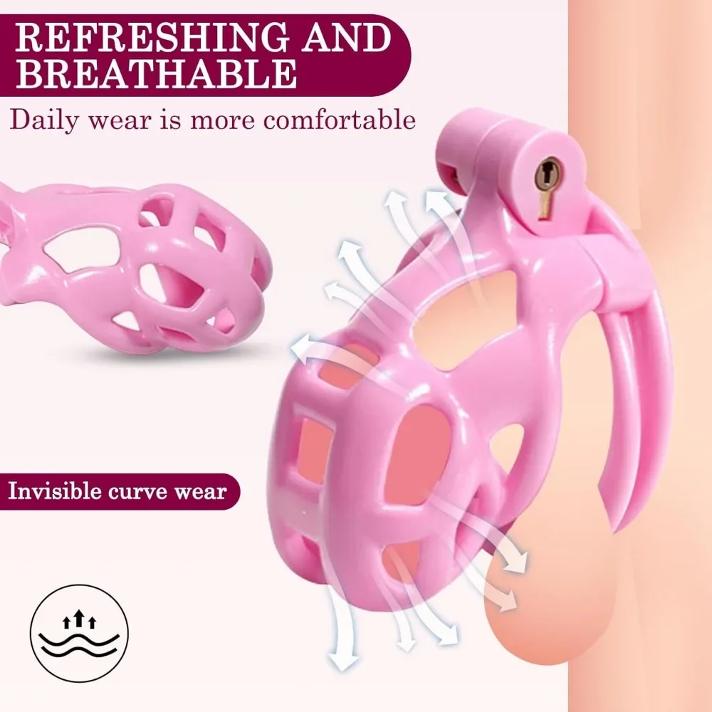 6.0 3D Printing Chastity Cage Curve Rings Fidelity Cage Extreme Micro Cock Hentai Invisible Sex Toy for Male SM Sex Game penis chastity cage chastity lock sex toy chastity cage accessory