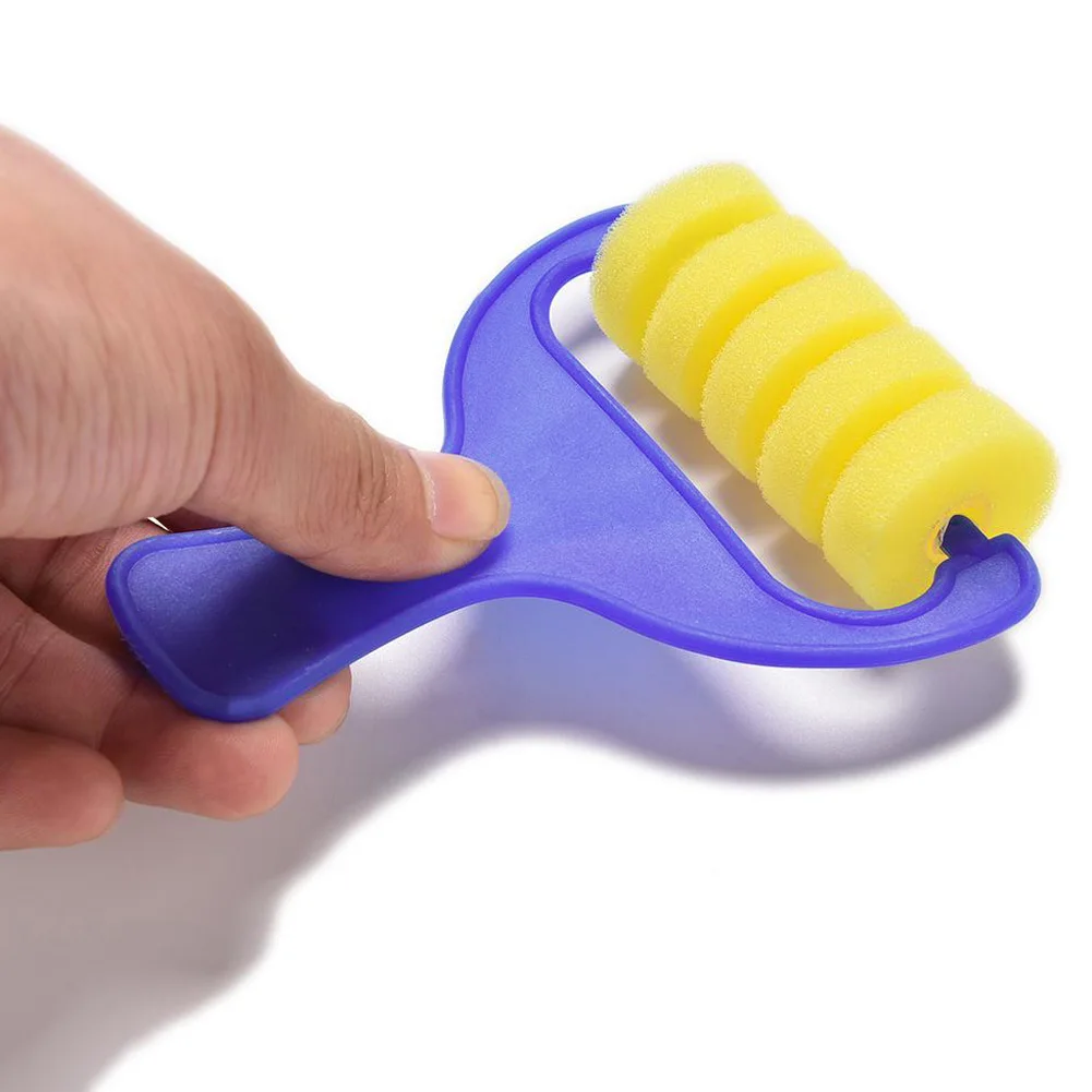 40-4Pcs Sponge Paint Brush Roll DIY Children Plastic Handle Kids Painting Graffiti Toy Art Drawing Roller School Stationery 2