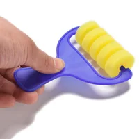 40-4Pcs Sponge Paint Brush Roll DIY Children Plastic Handle Kids Painting Graffiti Toy Art Drawing Roller School Stationery 2