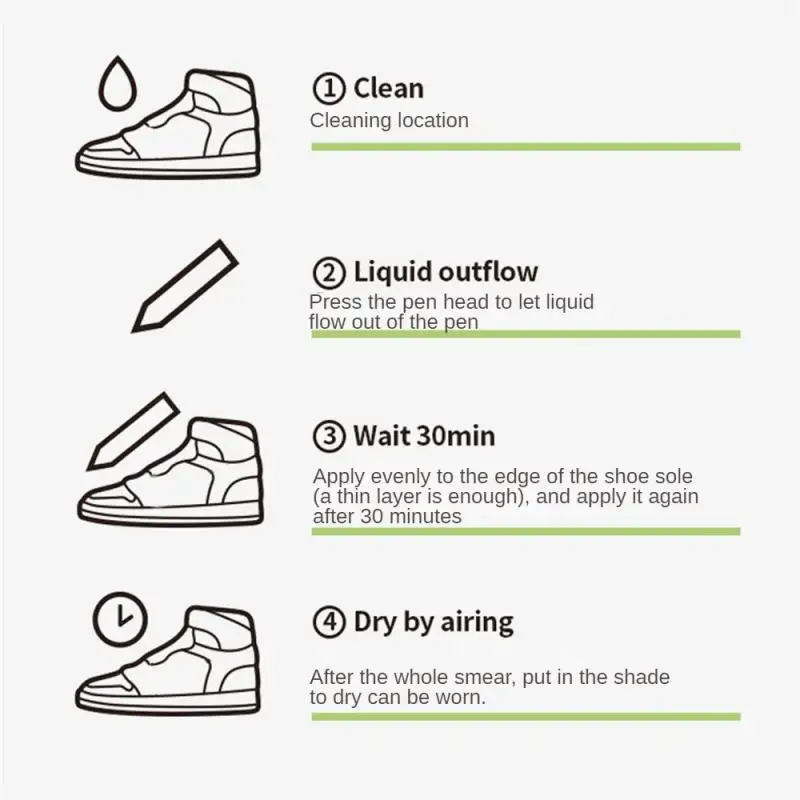 Shoes Stains Removal Waterproof Sneakers Anti-Oxidation Pen Repair Complementary Color White Go Yellow Shoe Whitening Cleaning