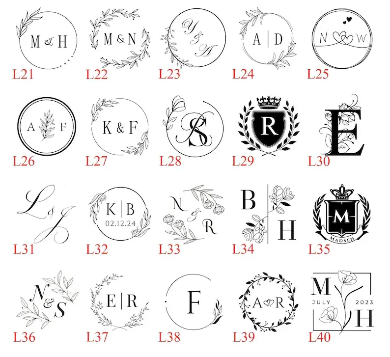Custom Wax Seal Stamp Kit for Wedding Invitation wax seal stamp rubber stamp kit