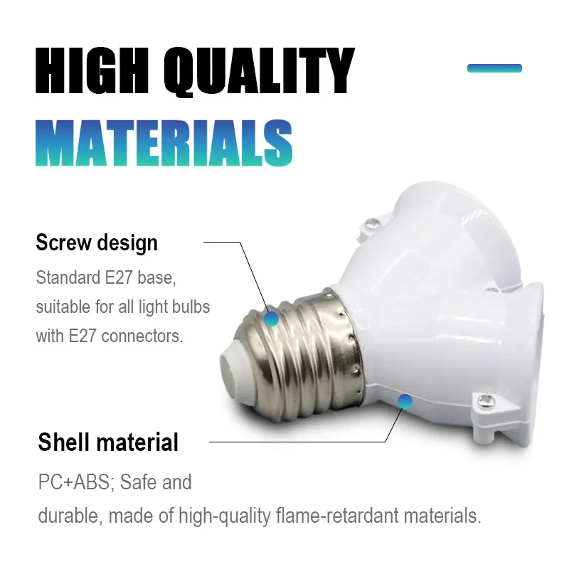 E27 base socket distributor adapter E27 to European style LED bulb lamp socket 2in1/3in1/4in1/5in1/6in1 LED adapter