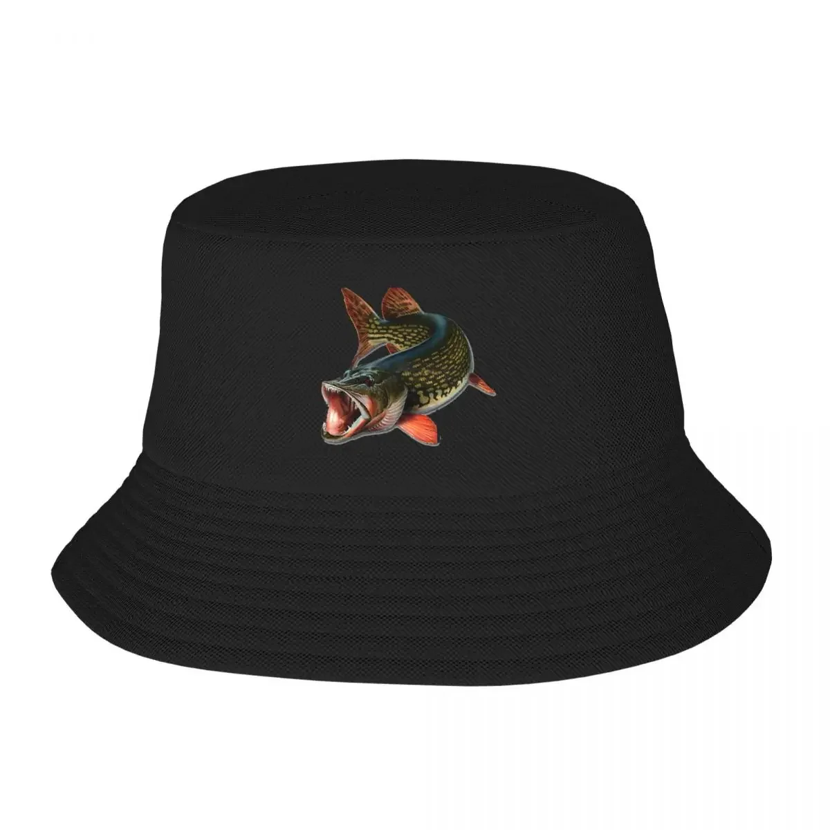 

Northern Pike Fish Bucket Hat Panama For Kids Bob Hats Reversible Fisherman Hats Summer Beach Fishing Unisex Caps