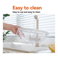Couvercle anti-éclaboussures pour micro-ondes, couvercle chauffant pour four domestique, couvercle Transparent pour plaque, accessoires d'ustensiles de cuisine-AT64 3