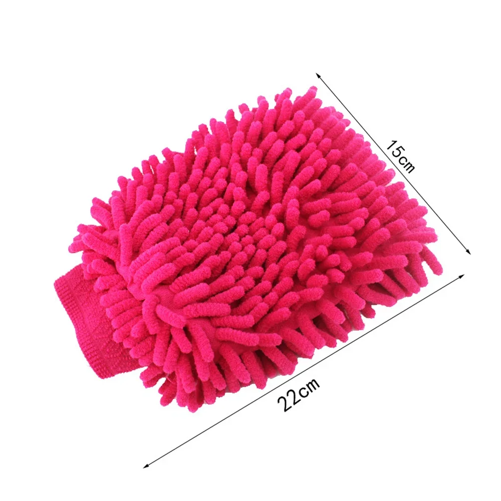 22*15cm Car Washing Glove Microfiber Wool Soft Car Cleaning Glove Motorcycle Washer Care Tools Wiping Cloth Auto Accessoires