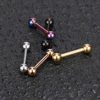 AO 6-50mm 14/16/18G Industrial Barbell Piercing Earring Stainless Steel Helix Piercings Gold Color Industrial Rook Ear Studs 5