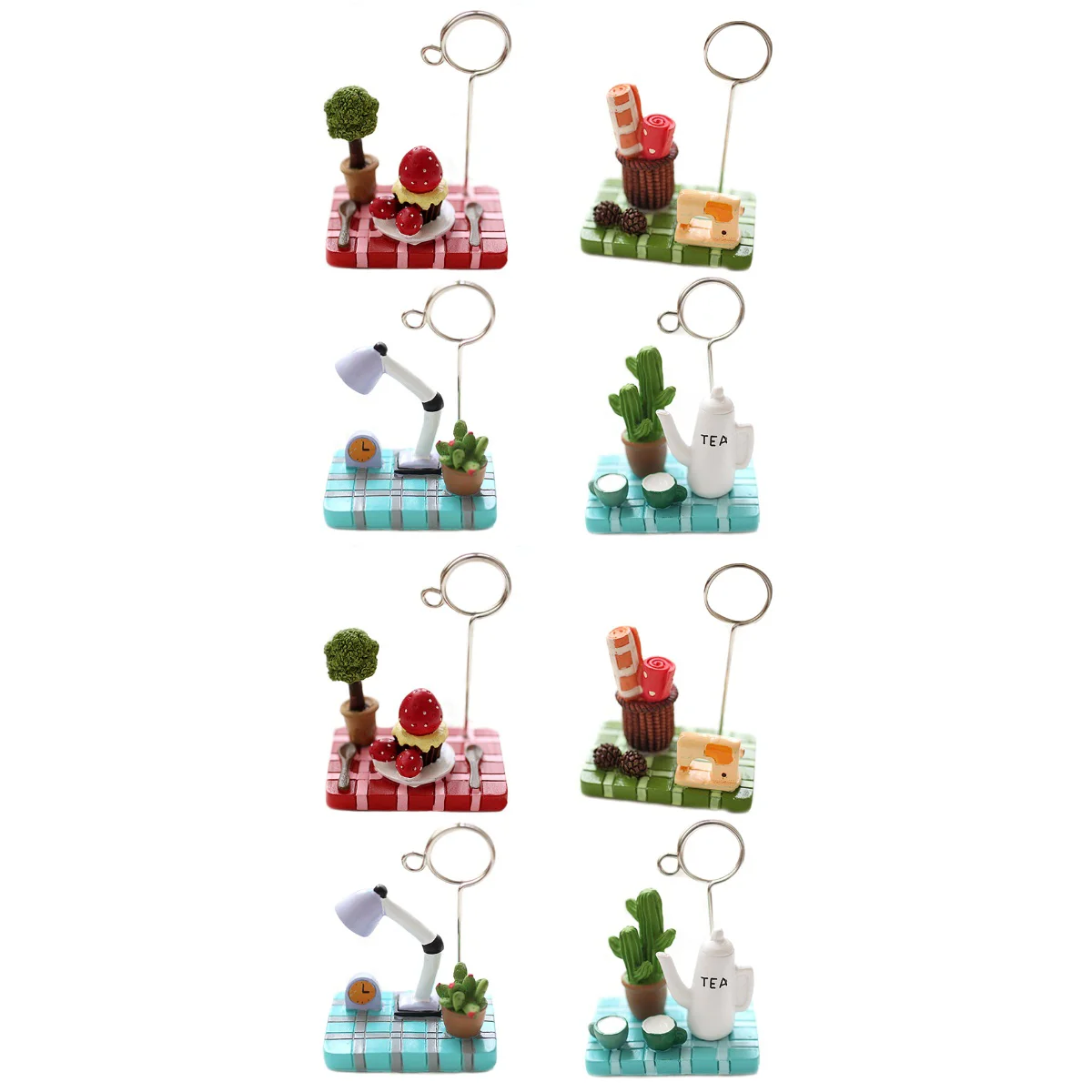 

8 PCS Memo Folder Table Decoration Clip Desktop File Holder Decorative Note Clamp