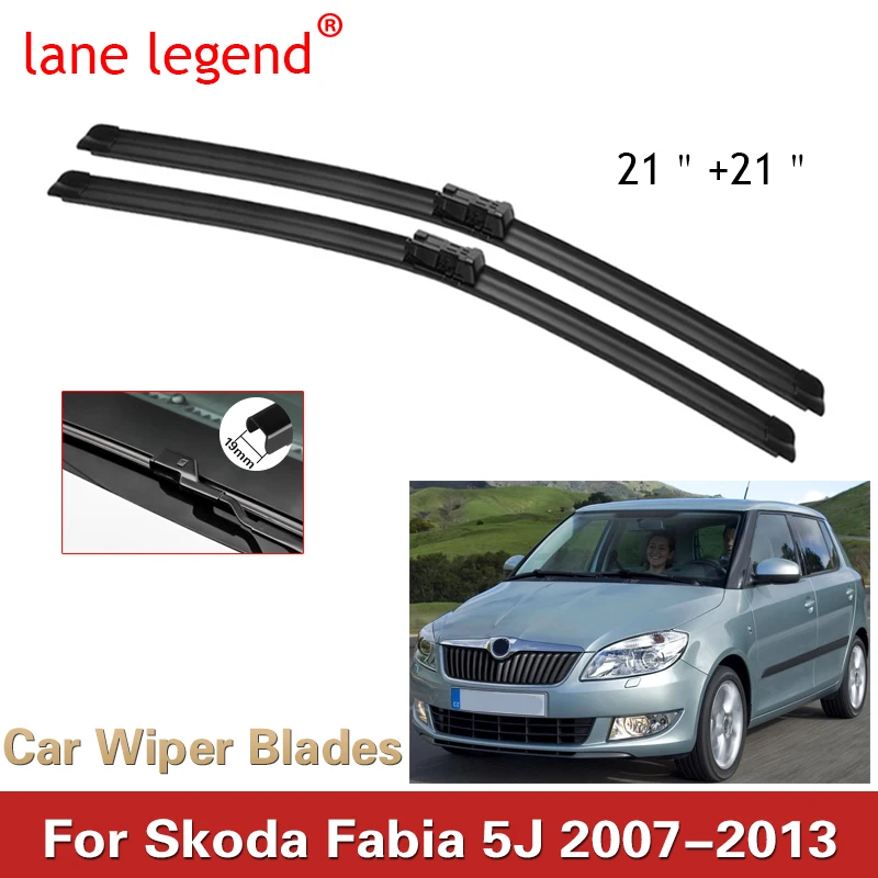 WindshieldWindscreenWiperBladesSetForSkodaFabia5JHatchbackLHD
