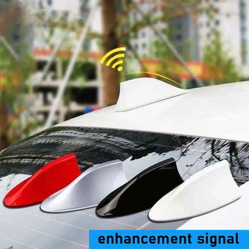 

Car Roof Radio Antenna Cover Car Shark Fin Antenna Tape Base Designed For FM/AM Reception Car Antenna Replacement For Cars Truck