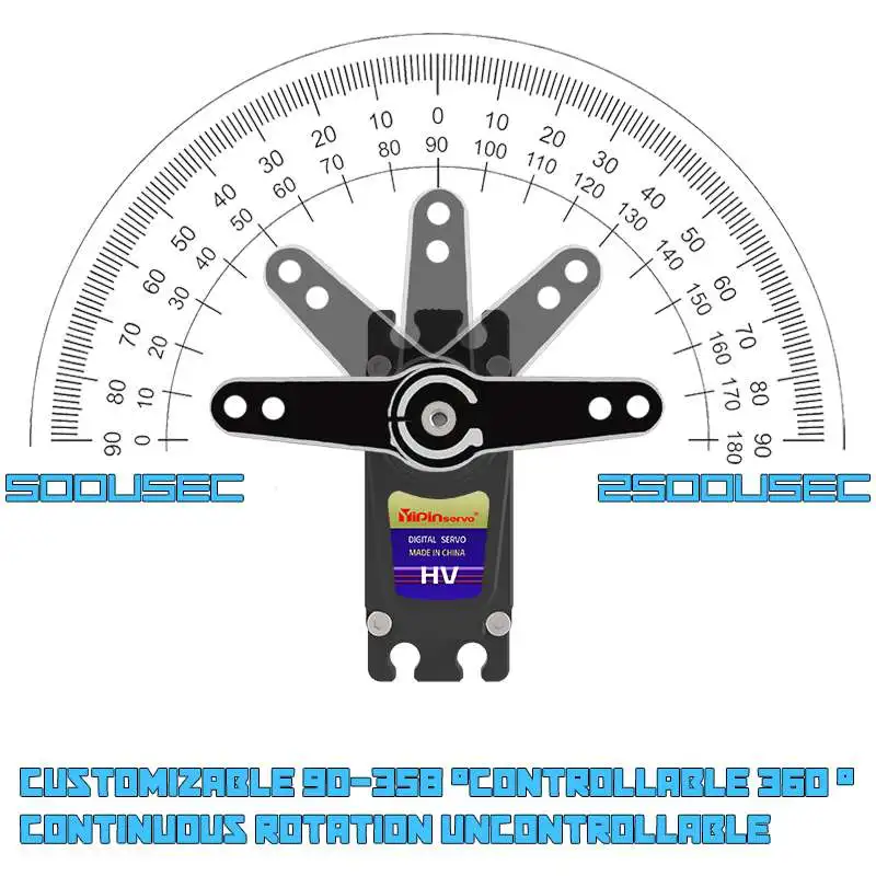 YP3270BLS 70KG High Torque High Voltage Metal Gear Digital Servo IP68 Brushless Motor Servos for 1/10 1/8 TRX6 scx10 RC Crawler