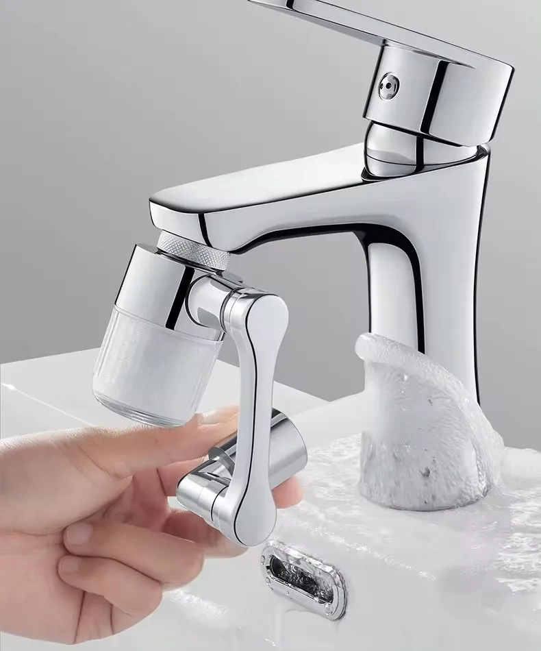 1440° Rotate Kitchen Faucet Extender Set with Filter 2 Modes Metal Universal Swivel Bubbler Nozzle Filtered Faucet Extension 5
