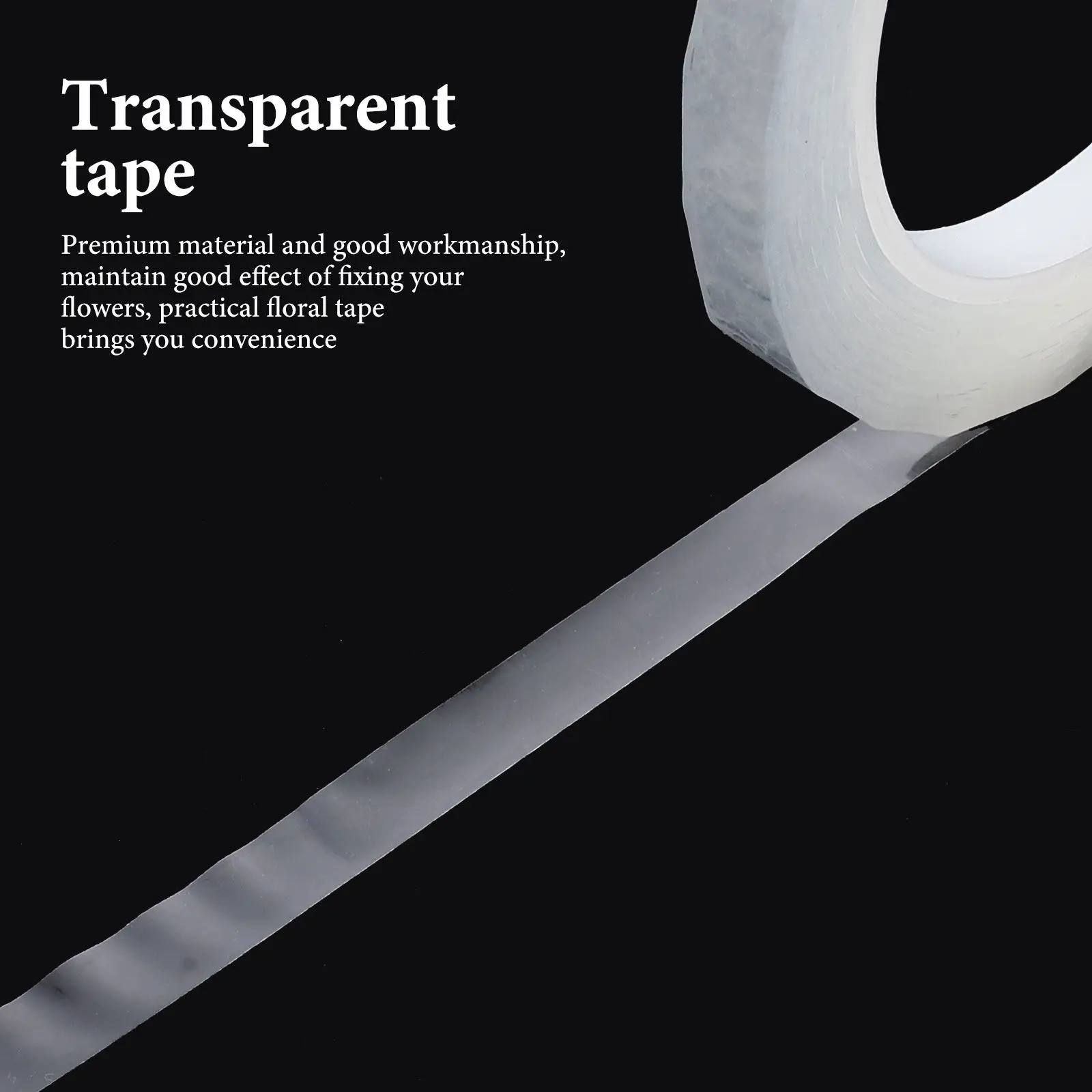 6 롤 투명 꽃 테이프 꽃다발 만들기를위한 프리미엄 유연한 줄기 포장 테이프 웨딩 DIY 꽃꽂이 꽃집