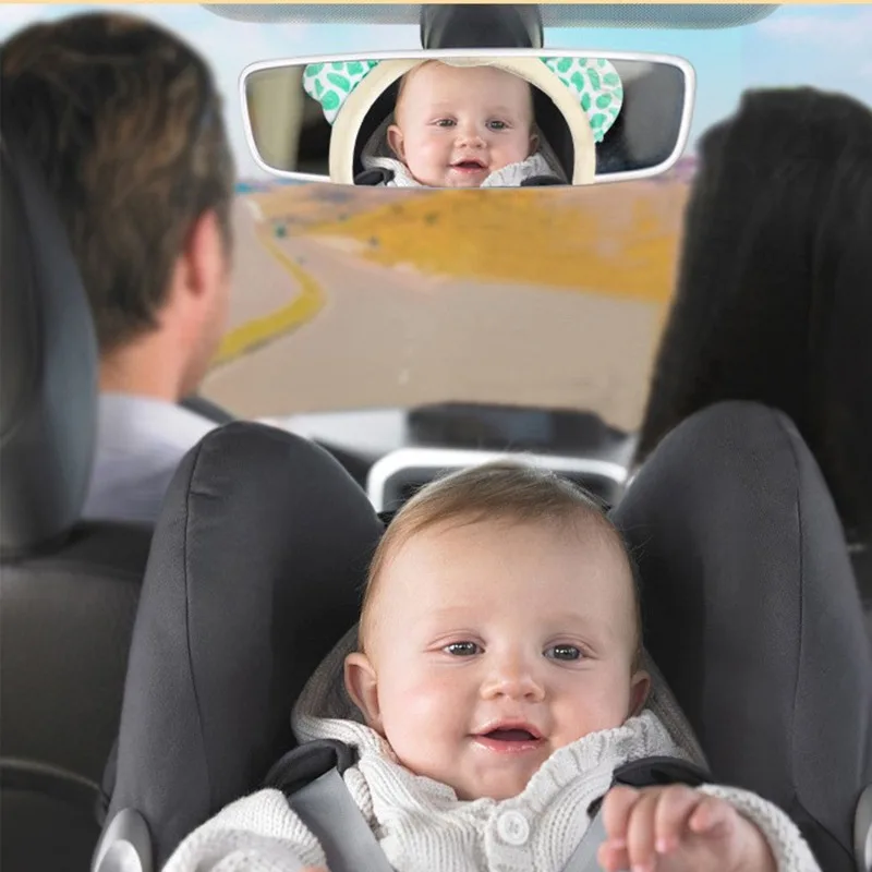 Cute Baby Car Mirror Safety Car Seat Mirror Rear Facing Cars Seat Wide Crystal Clear View Shatterproof Kids Monitor