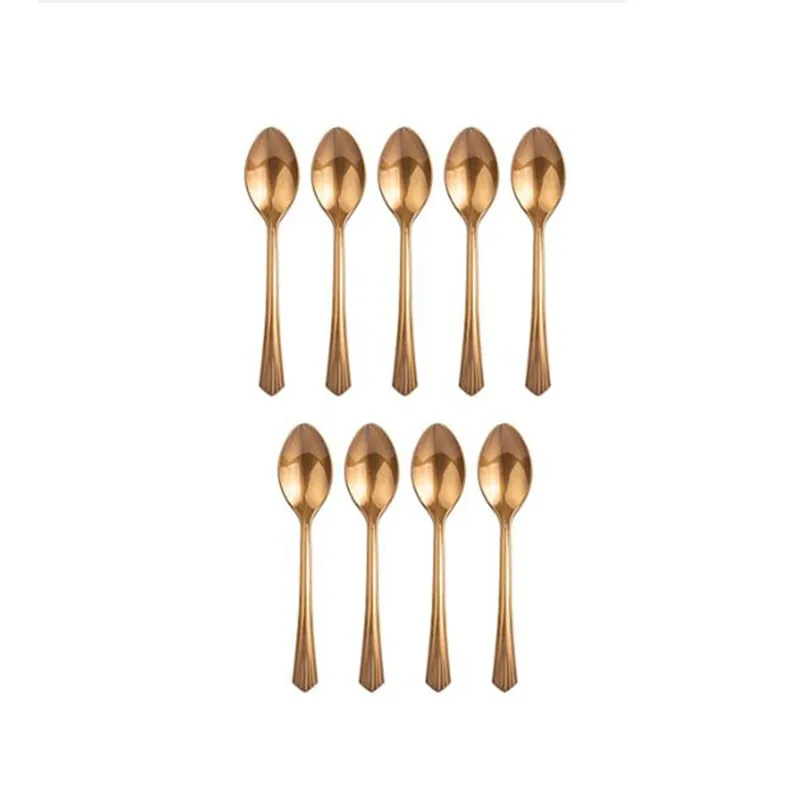 10pcs Gold Spoons