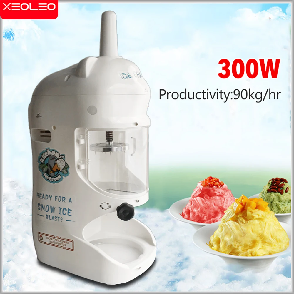 

XEOLEO Ice Shave Machine Ice Machine Shaver 90kg/H Panda Ice Shaver 300W White/Red/Yellow/Blue Commercial Shave Ice Maker