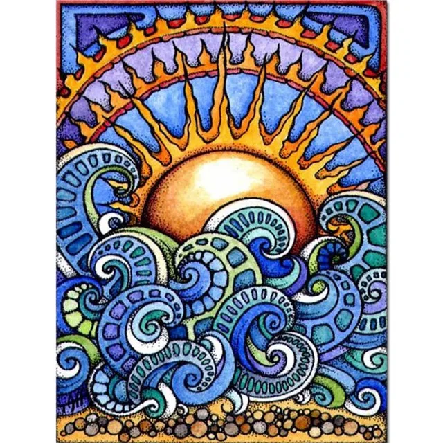 5D DIY Diamond Painting Sun and Moon Cross Stitch Kits Diamond Embroidery  Mosaic Cartoon Pictures Wall Sticker Art Home Decor