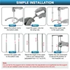 Stainless Steel Wash Basin C-shaped Mouth Fixed Support Bracket Kitchen Bathroom Toilet Height Adjustable Basin Support Frame 5