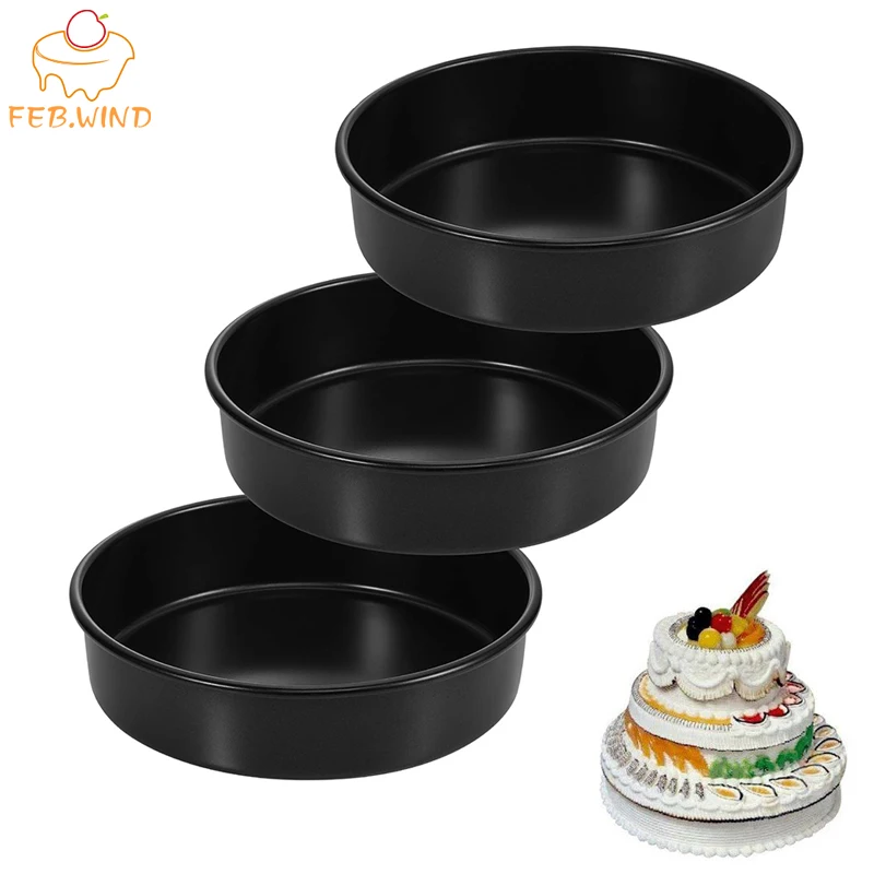 Set Of 4 Tier Round Cake Tins, 5 Deep Cake Tins