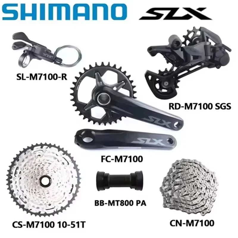 SHIMANO SLX M7100 Groupset 170mm 175mm 32T 34T Groupset 1x12Speed