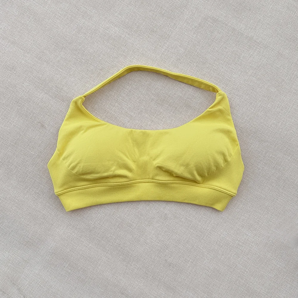 Woman Sports Fashion halter Sports Crop Bra Backless Beauty Fitness Comfortable gym bra