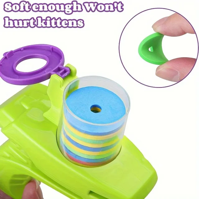 Funny Cat Toys Creative Turnip Gun with 15pcs Reusable Foam Disc Pet Hunting Interactive Toy Dog Cat Pet Supplies 5