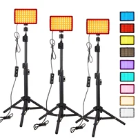 3pack LED 9Color Filter Studio Streaming Lights Photography Video Lighting Kit Photo Lights for Video Recording Photography Came 1