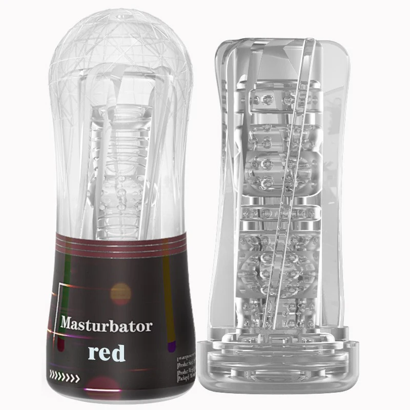 Male Masturbator Cup Soft Pussy Sex Toys Transparent Vagina Adult Endurance Exercise Adult supplies Vacuum Pocket Cup for Men