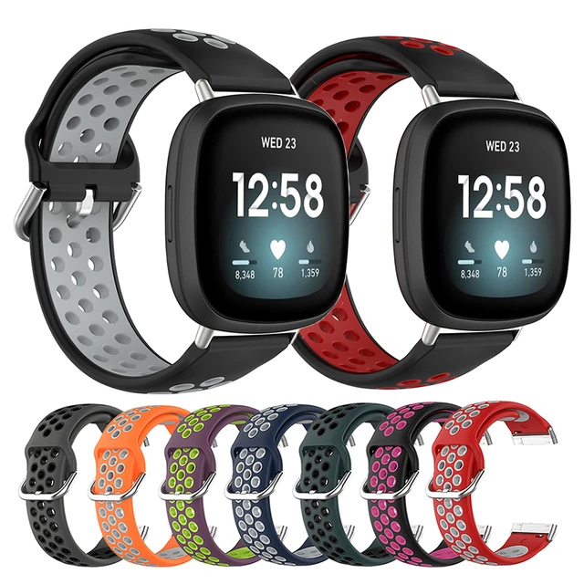 Silicone Strap For Fitbit Versa 3 Versa 4 Watchband Correa Bracelet For  Versa Sense/Sense 2