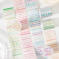 Yoofun 4.5x200cm Capture A Rainbow Collage Washi Tape Floral Material Creative DIY Journal Scrapbooking Diary Masking Tape 1