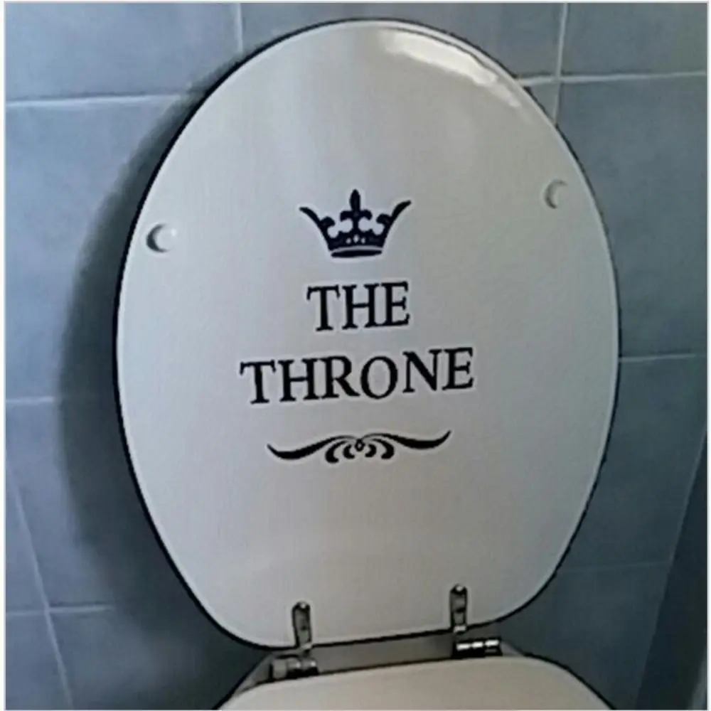3D Crown Toilet Sticker Wc Sign Crown Toilet Door Stickers Impermeabile Rimovibile Bagno Pittura Decorativa Art Murals
