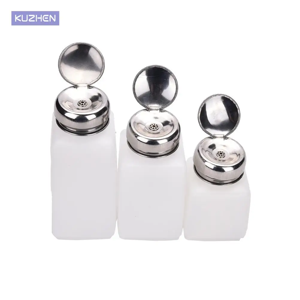 Plastic Stainless Steel 100ml/200ml/250ml Liquid Alcohol Press Nail