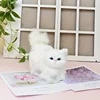 New Cute Simulation Kitten Animal Cat Decoration Gift Home Car Ornament Crafts Plush Figurine Miniature Christmas Party Model 4
