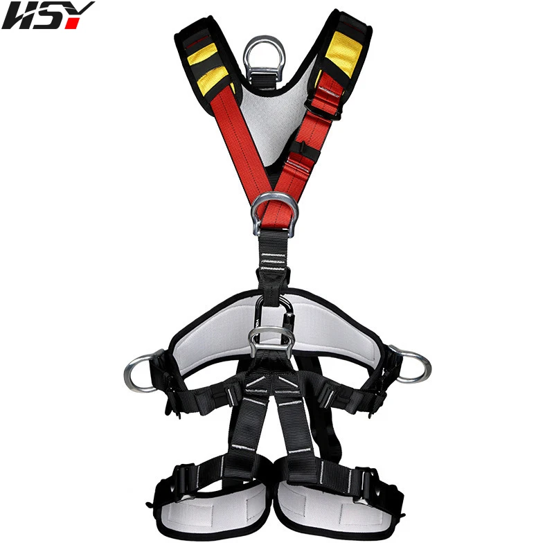 

Outdoor Rock Climbing Harness Full Body Safety Belt Anti Fall Removable Gear Five-point Altitude Protection Equipment