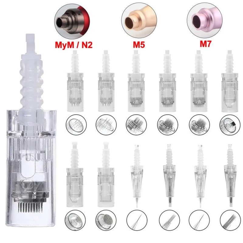 10Pcs Dr Pen Ultima M5/M7/N2 Cartucce Ad Ago Usa E Getta Riutilizzabili Derma Stamp Aghi Microneedling Strumento Per La Cura Della Pelle
