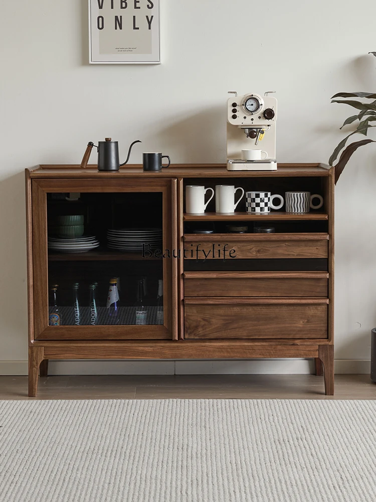 

North America Solid Wood Sideboard Simple Multi-Functional Tea Cabinet