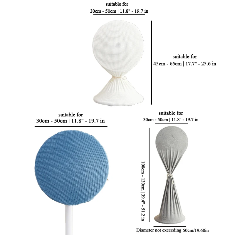 Universal Fan Case Dust Cover Elastic All-inclusive Floor Fan Cover Protective Half Wrapped Storage Net Household
