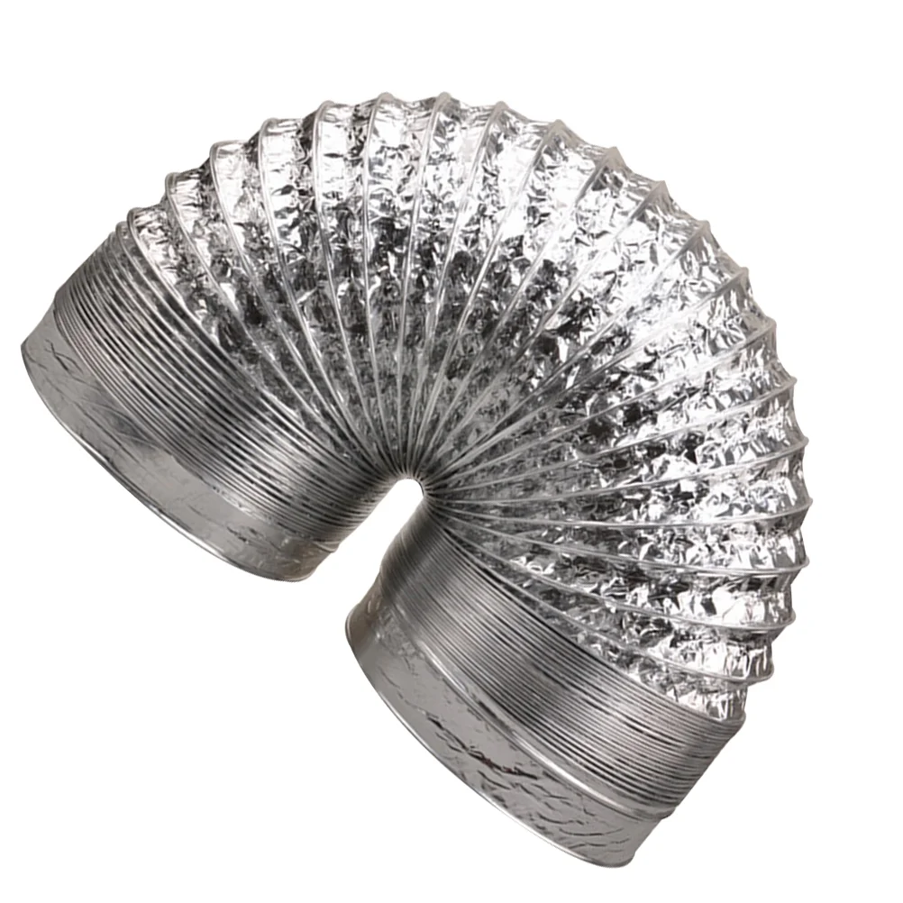 Alumínio Foil Dryer Ventilação Mangueira Duto Flexível Grosso Tubo de Escape para Aquecimento e Resfriamento da Cozinha Exaustor de Ventilação 100 mm x 2m