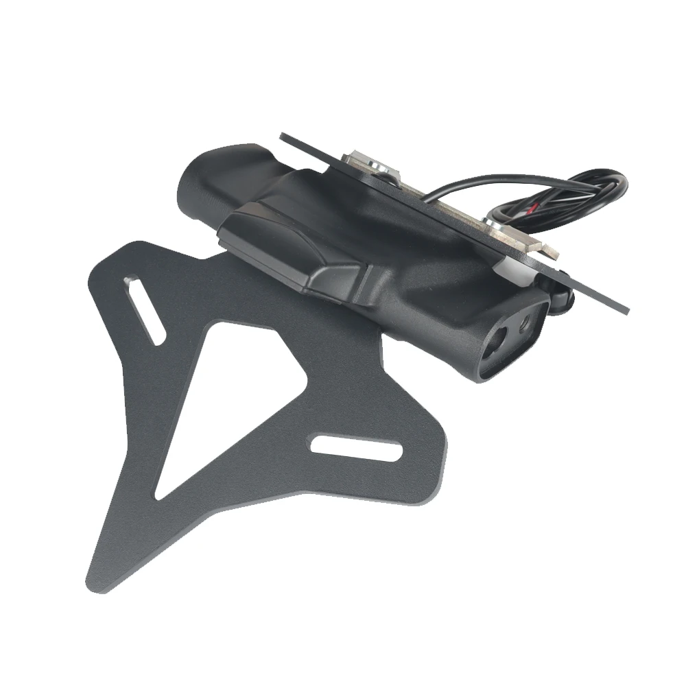 BMW S1000RR M1000RR S1000 RR 2019-2024 용 LED 라이트가있는 오토바이 라이센스 플레이트 홀더 번호 홀더