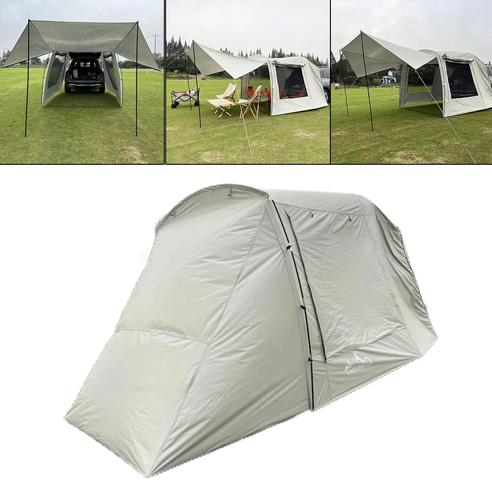 Car Trunk Tent Rainproof Camping Shelter Extension Trailer Tent Anti UV