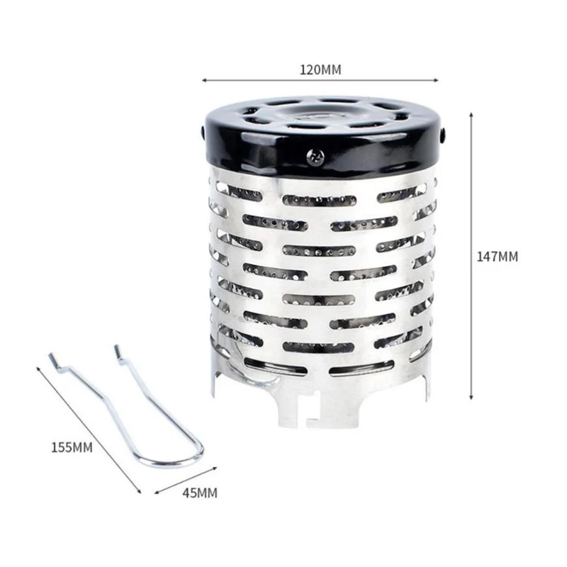 PortableStainlessSteelGasWarmerHeatingCoverSupperDurableStove