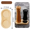 Pepper Mill Tray for Salt and Pepper Seasoning Bottle Solid Wooden Fruit Plate Kitchen Organizer Storage Home Decoration Trays 5