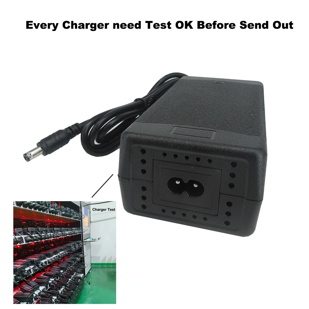 12V 24V 36V 48V 52V Lithium Electric Bike Battery Charger 12.6V 16.8V 25.2V 29.4V 42V 54.6V 58.8V 10A 5A 4A Charger With Fan DC