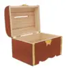 Letter Wooden Treasure Chest Kids Piggy Bank Coin Boxes Organizers Creative Child 5
