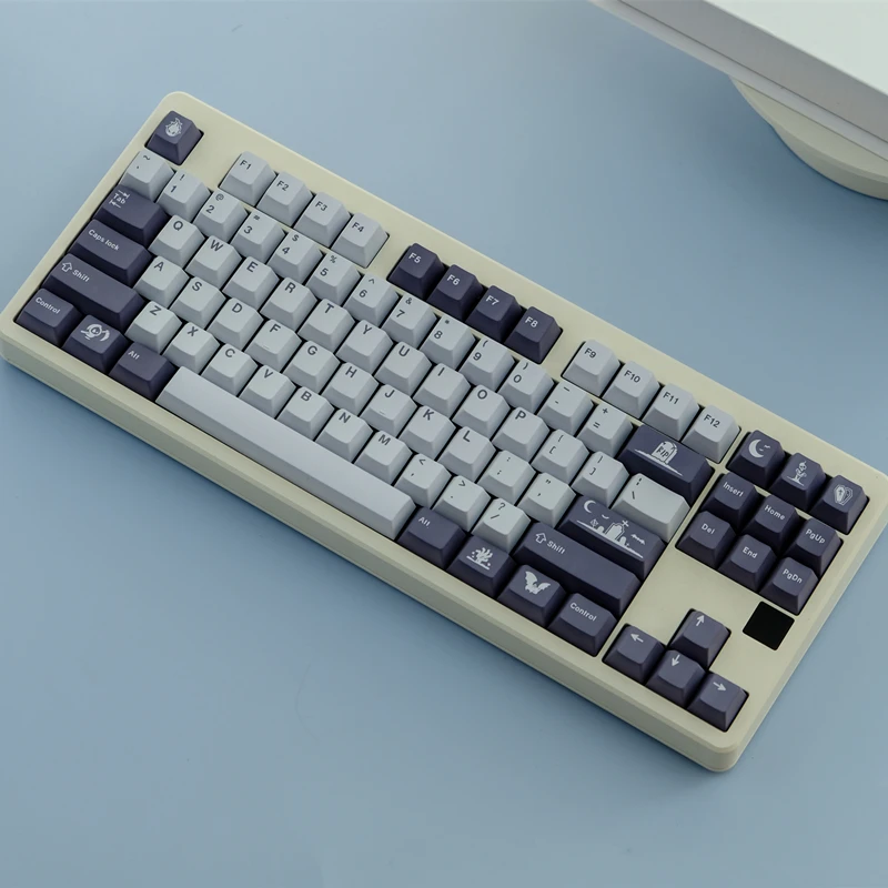 Gmk Midnight Keycaps Grupo Perfil de Cereja Pbt Sublimação de Corante 61 64 68 75 87 104 129 Chaves - Imagem 4