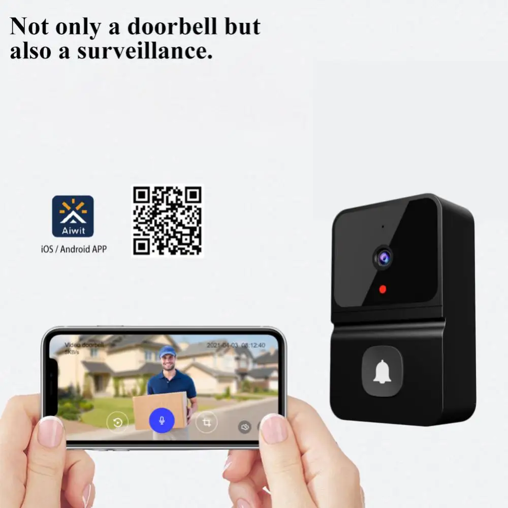 Wireless Doorbell WiFi Outdoor HD Camera Security Door Bell Night Vision Video Intercom Voice Change For Home Monitor Door Phone 6