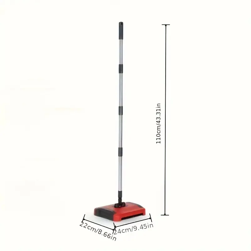 Carpet Floor Lazy Sweeper Manual Carpet Sweeper Cleaner Non-Electric Carpet Broom Sweeper Hand Push Automatic Broom for Home