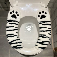 

Lovely Cartoon Toilet Cushion Household Paste Type Toilet Washers Washers Winter Plush Toilet Cushion Sit Then Set Thickened