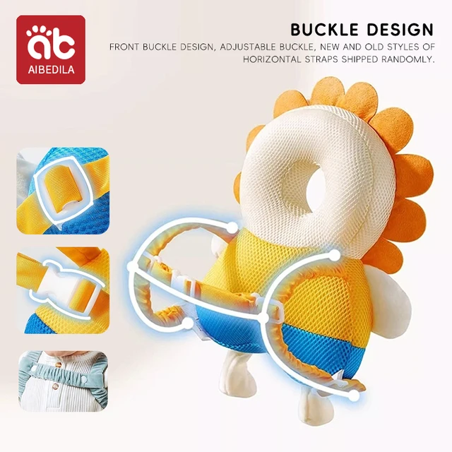 Baby Walkers Head Protection Cushion Animals Plush Pad Adjustable Straps Baby Protective Pad Showering Gift for Toddler Children 5